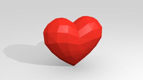 Low-poly heart preview image